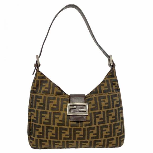 Fendi Handbags - FENDI Brown Canvas Zucca Shoulder Bag